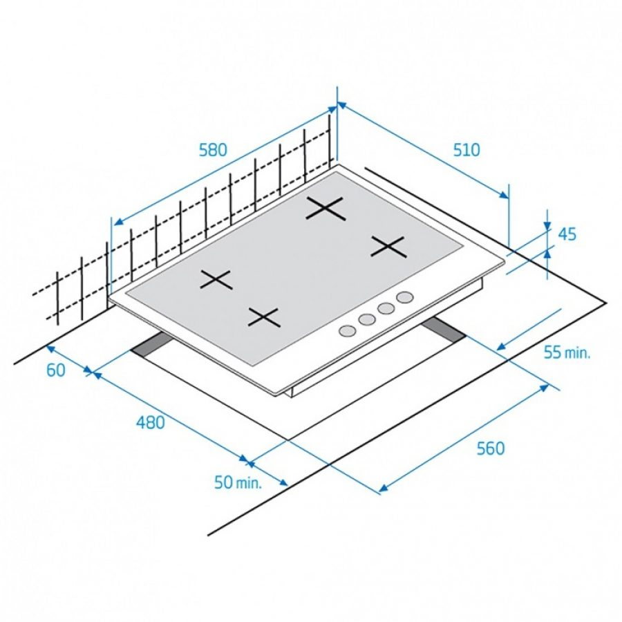 BEKO HIC64401 steklokeramična plošča
