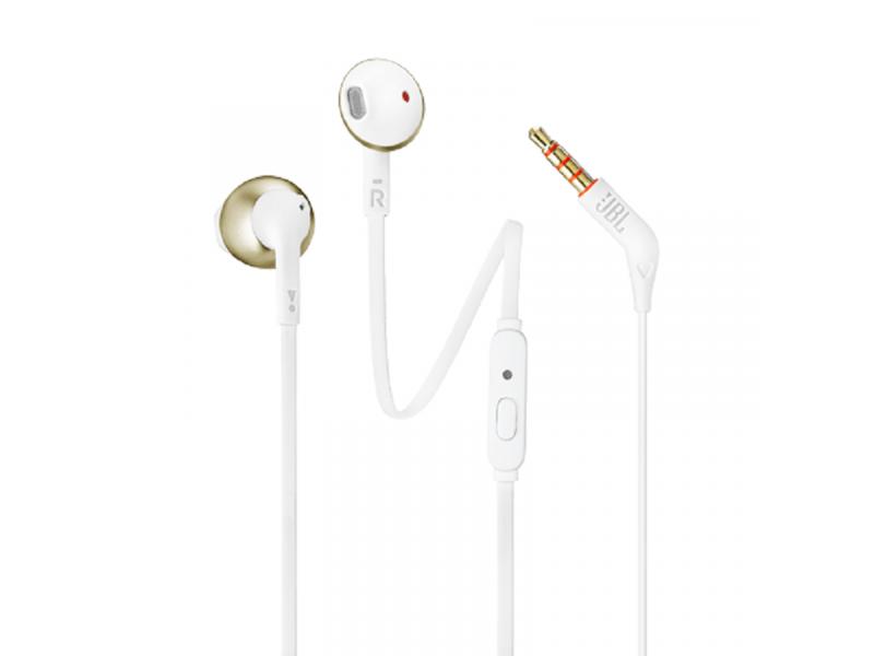 JBL TUNE 205 zlate žične slušalke