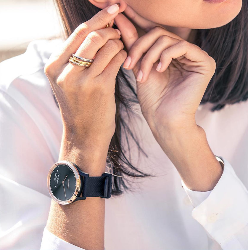 GARMIN Vívomove HR Sport Black L pametna športna ura