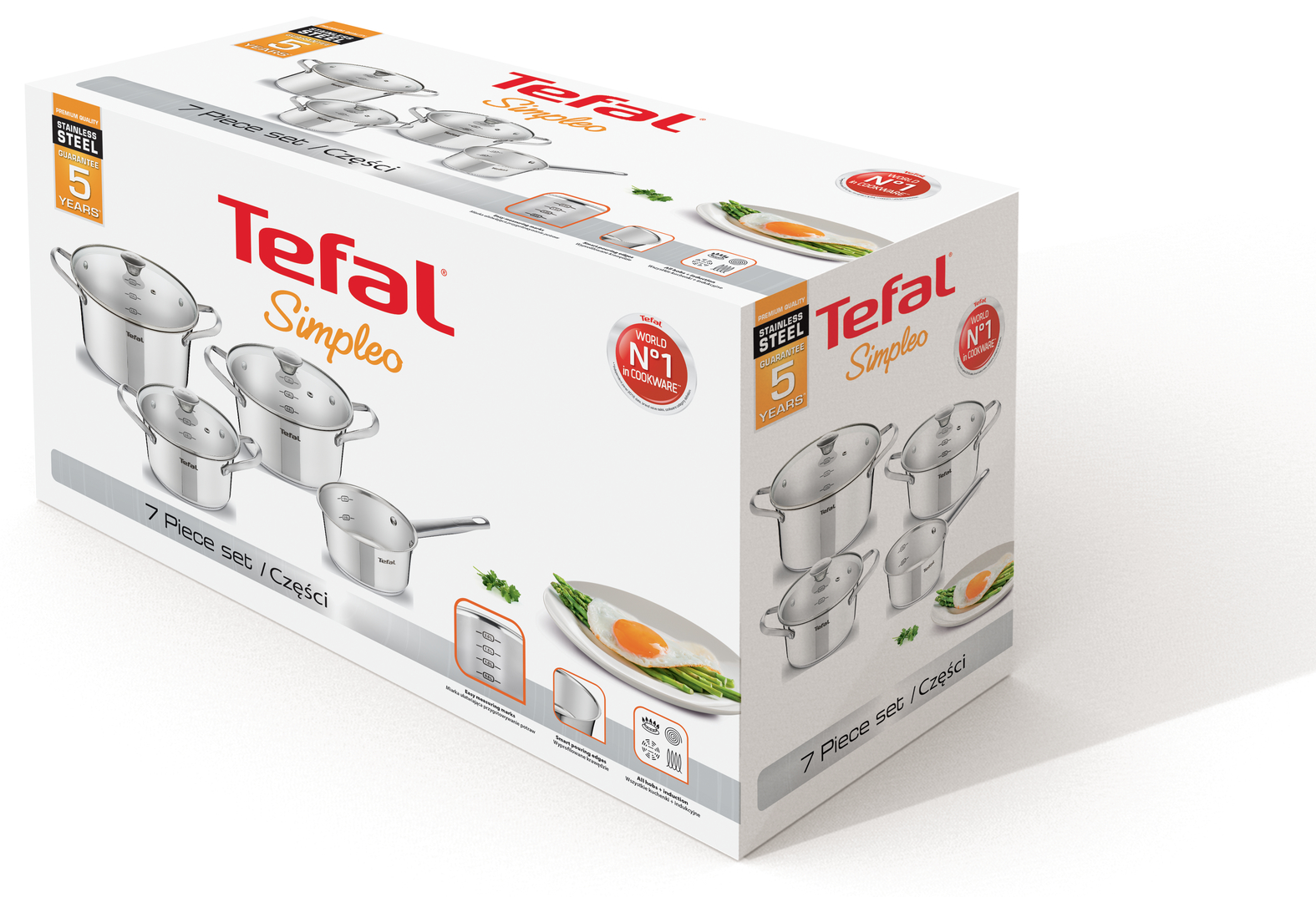 7-DEL. SET POSODE SIMPLEO B907S774 TEFAL