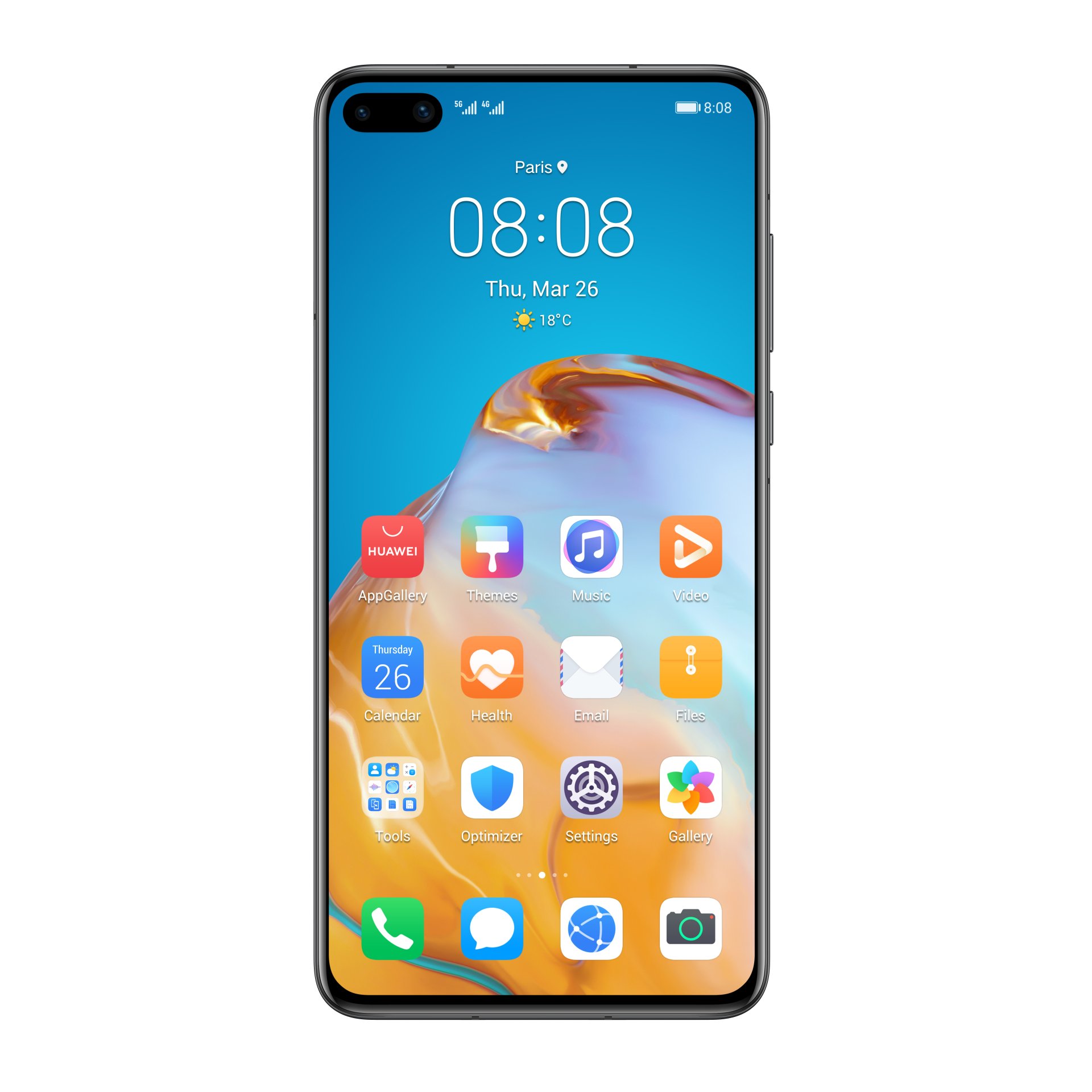 HUAWEI P40 črn 8GB/128GB pametni telefon