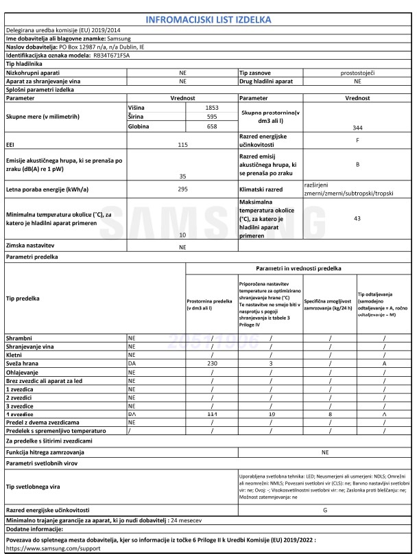 SAMSUNG RB34T671FSA/EF hladilnik z zamrzovalnikom