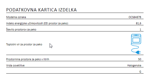 ASKO OCS8487B Vgradna pečica