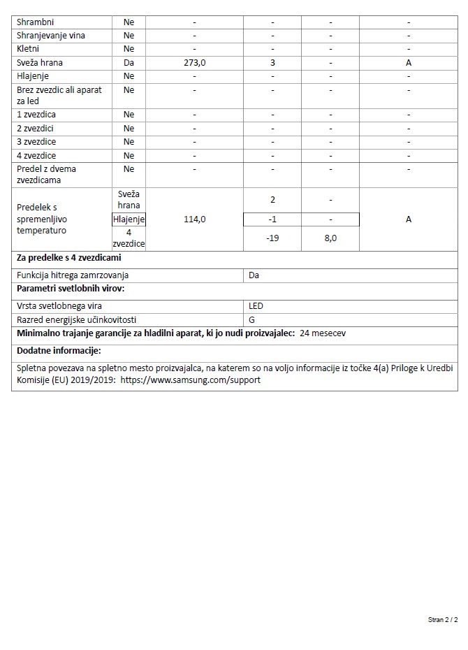 SAMSUNG RB38A7B5322/EF HLADILNIK Z ZAMRZOVALNIKOM