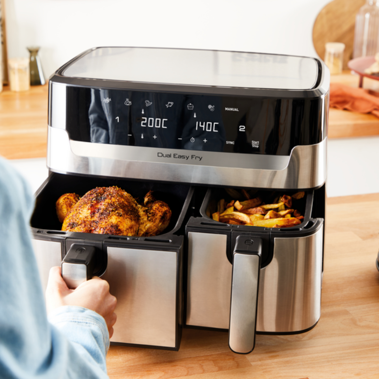 TEFAL EY905D10 Dual Easy Fry & Grill cvrtnik na vroč zrak, 8,3L