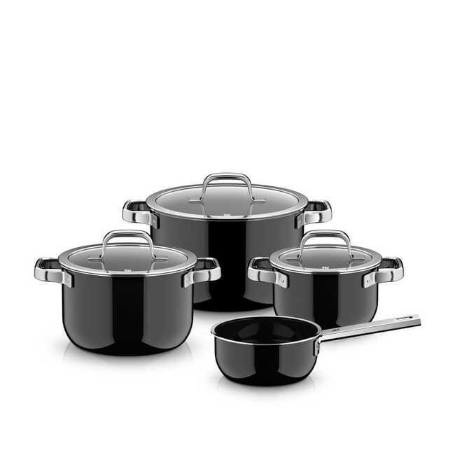 4-delni set posode WMF 0518695290 Fusiontec Mineral Pro Black